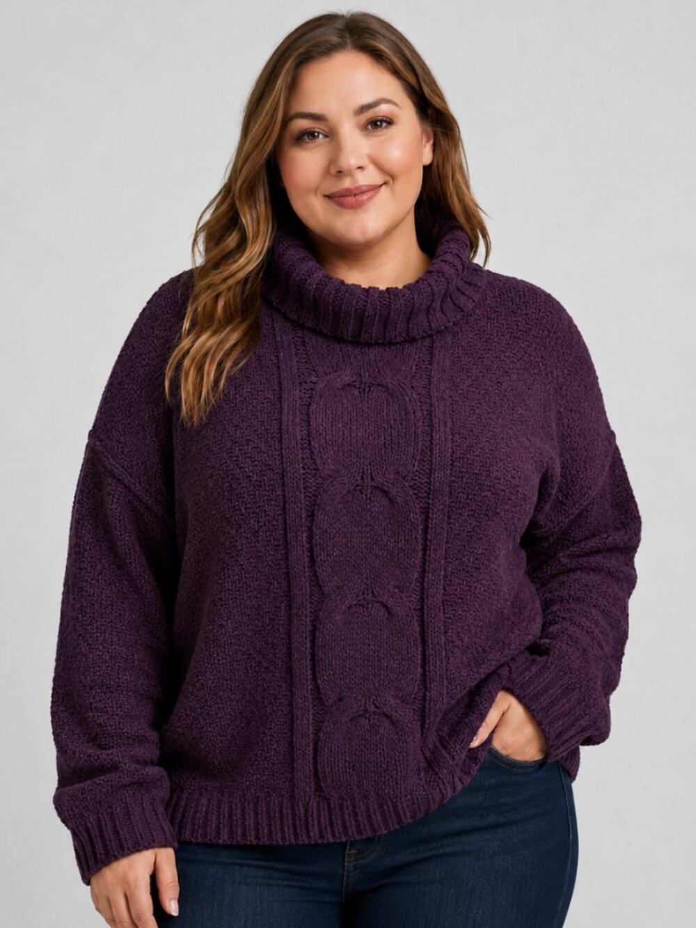 SEVEN 7 Chenille Sweater Womens XXL Blackberry Wine Pullover NWT